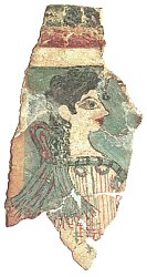 Knossos- Fresco gevonden in het Minoische Knossos op Kreta