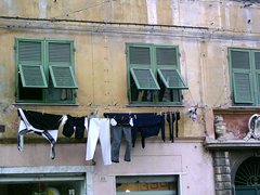 wasgoed in Genua -Ligurie